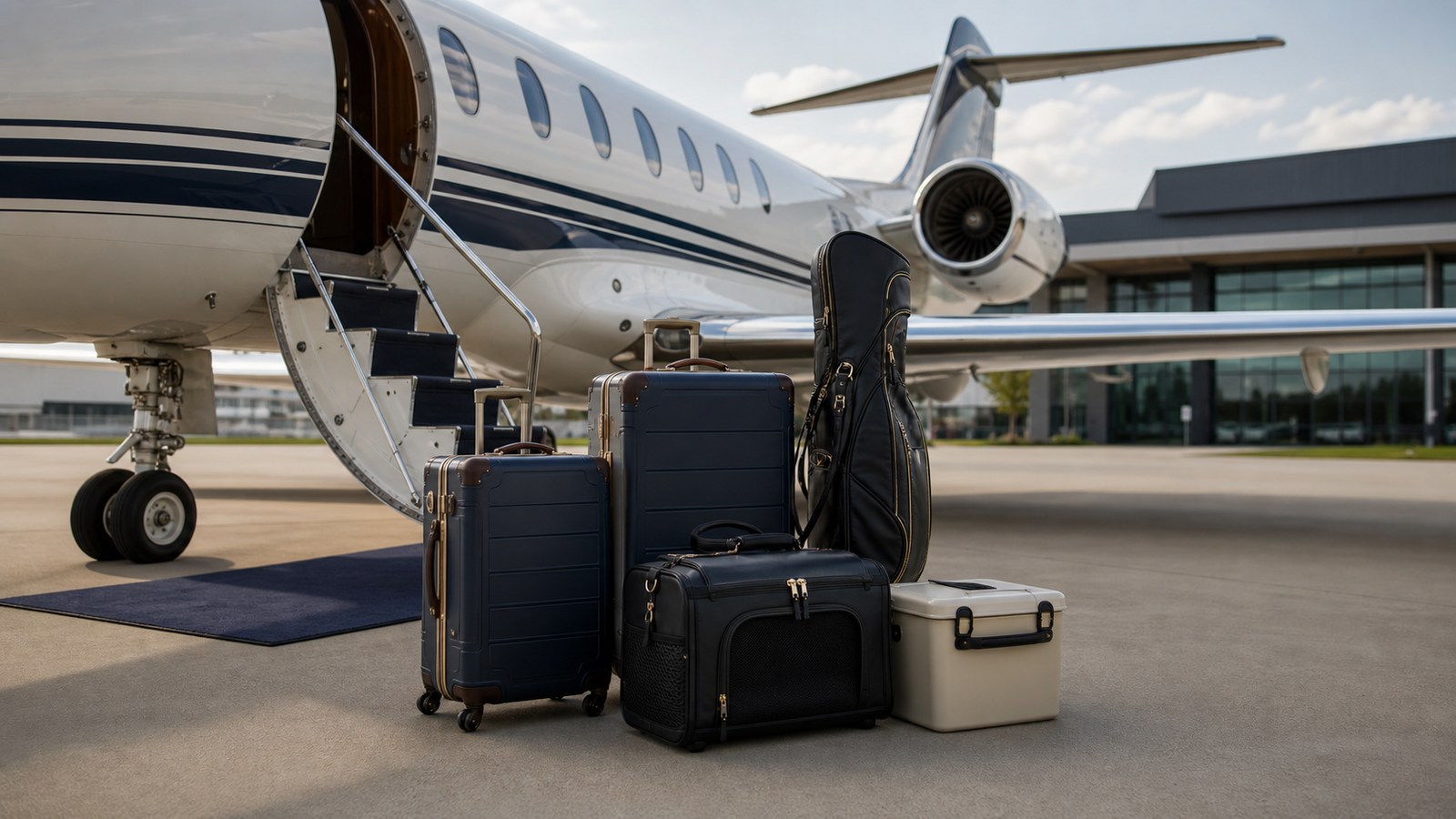 Private jet baggage and special request planning before a charter flight