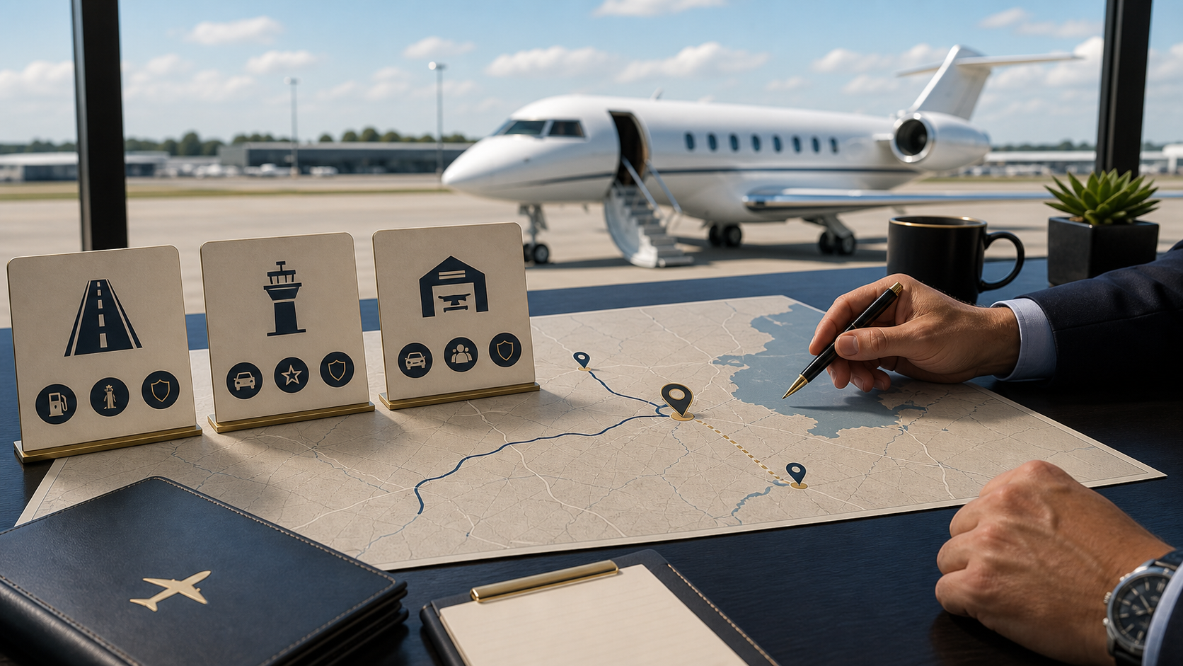 Drop-and-go private jet ramp operation after a major event